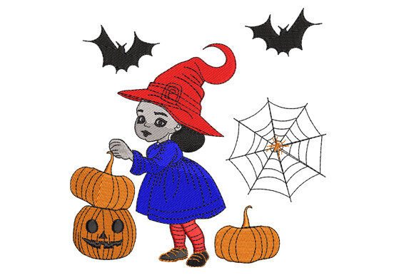 Beautiful Halloween Witch with Pumpkins Review