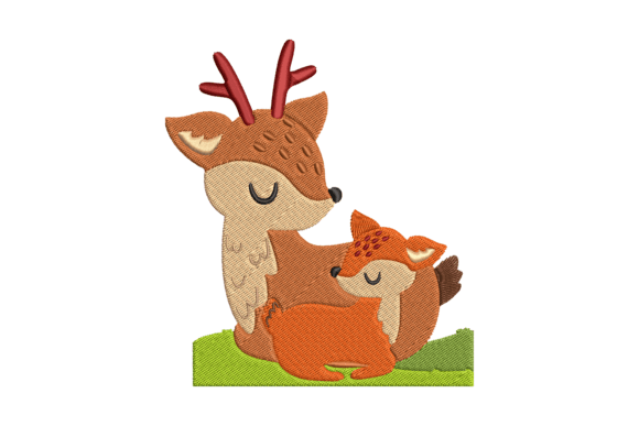 Deer Family Embroidery Design Review