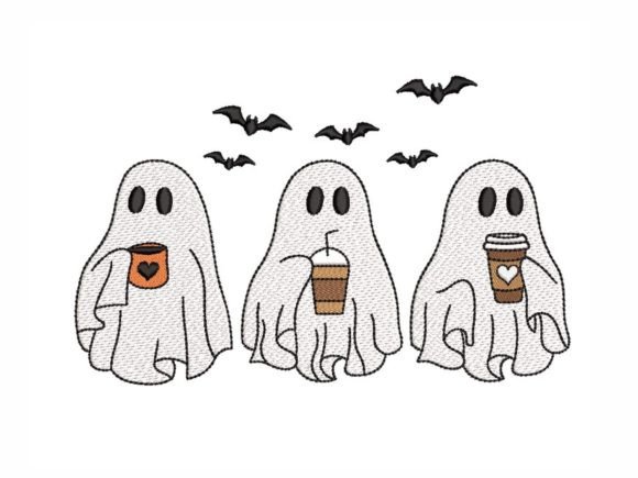 Ghosts Drinking Coffee Embroidery Review