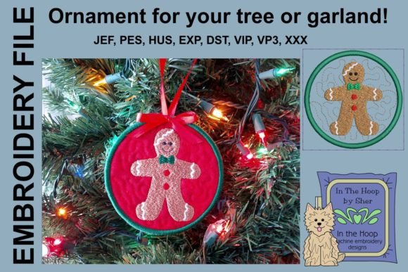 Gingerbread Man Christmas Ornament Embroidery Review