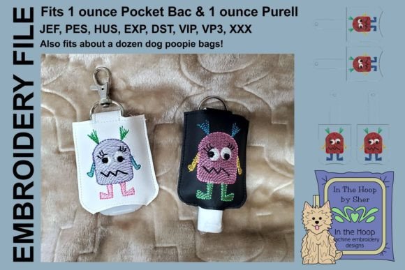 Girl Monster Hand Sanitizer Holder