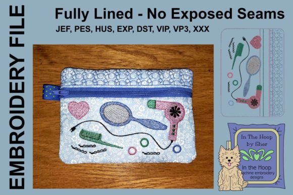 Hair Stylist Zipper Bag Embroidery Review