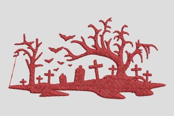 Halloween Graveyard Embroidery Review