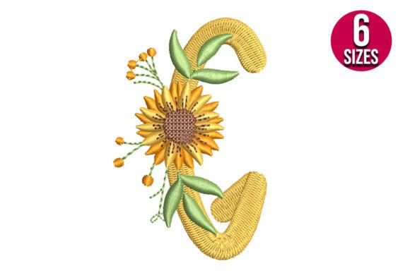 Review: Sunflower Alphabet Letter G Embroidery Design