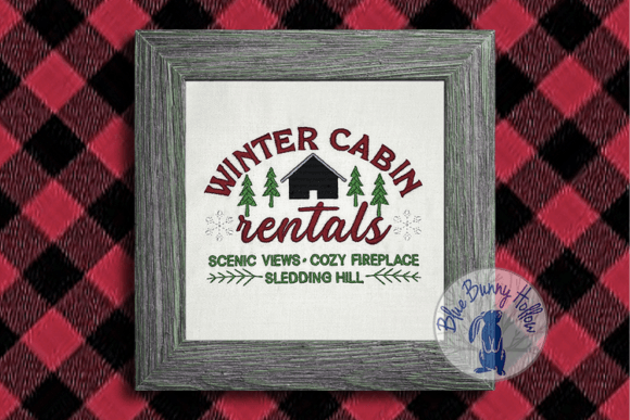 Winter Cabin Rentals Embroidery Review